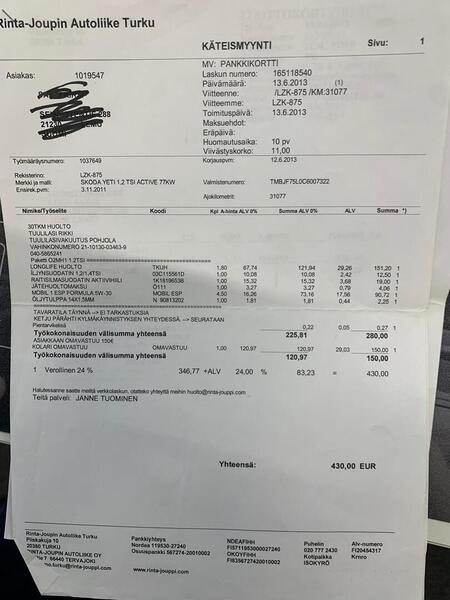 Skoda Yeti vaihtoauto