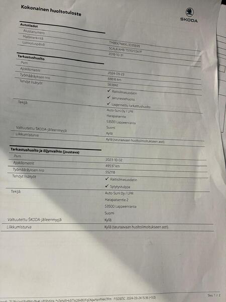 Skoda Scala vaihtoauto