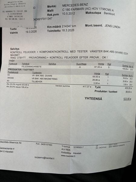 Mercedes-Benz C vaihtoauto