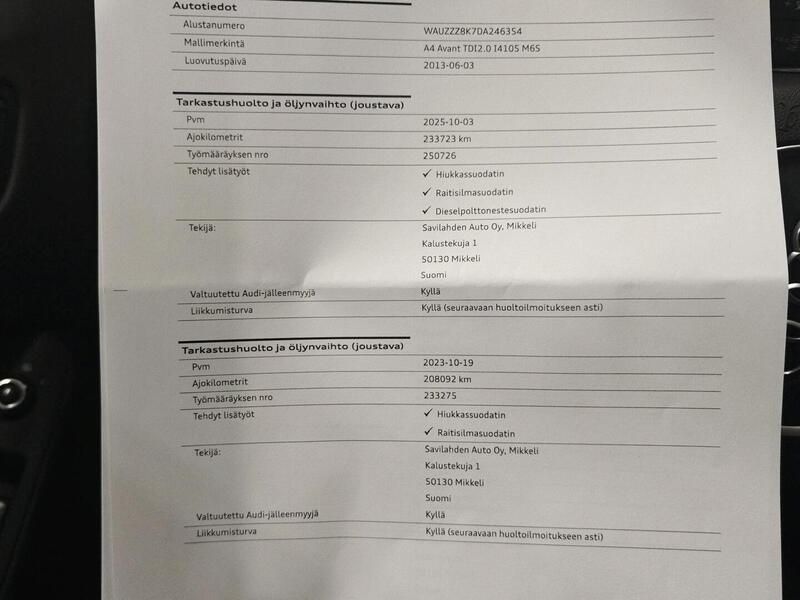 Audi A4 vaihtoauto