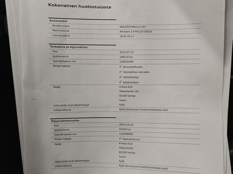 Audi A4 vaihtoauto