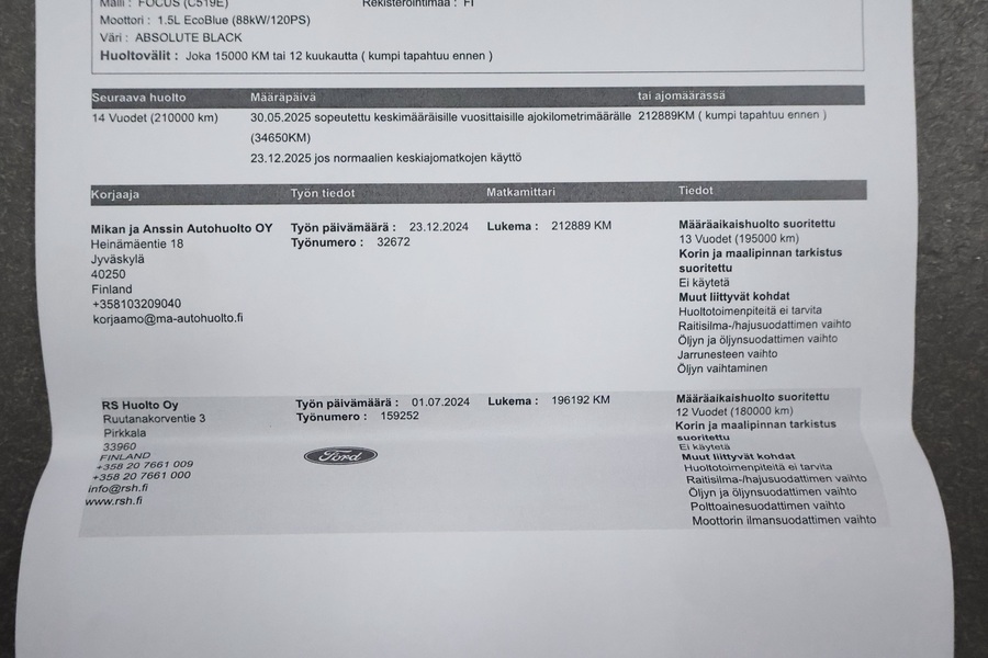 Ford Focus vaihtoauto