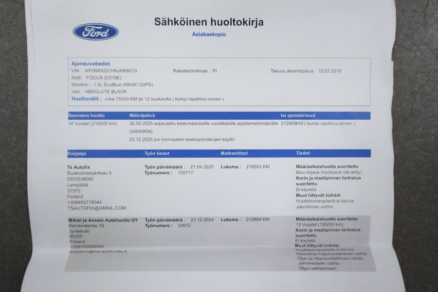 Ford Focus vaihtoauto