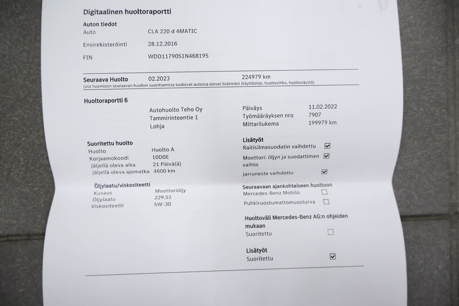 Mercedes-Benz CLA-sarja vaihtoauto