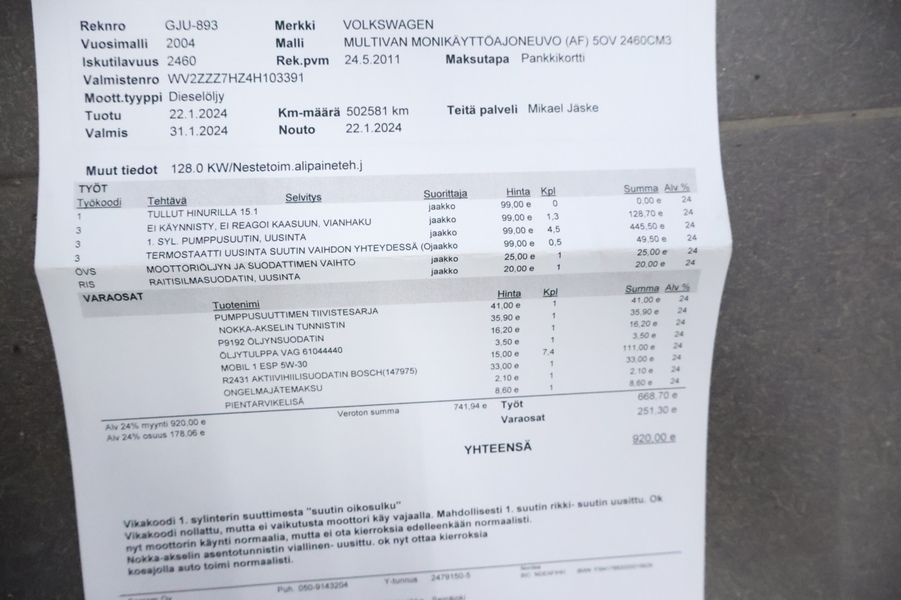 Volkswagen Multivan vaihtoauto