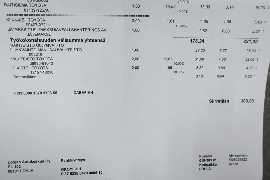 Toyota Avensis vaihtoauto