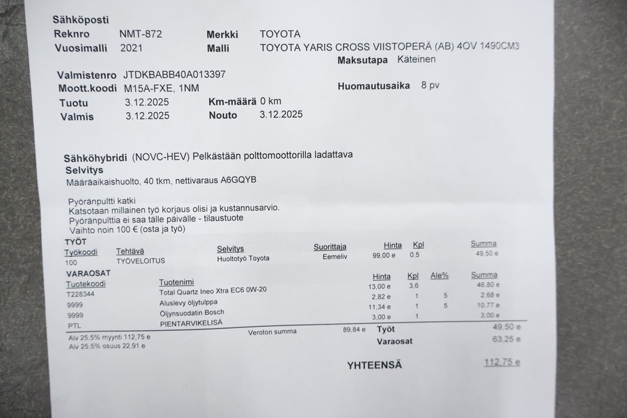 Toyota Yaris Cross vaihtoauto