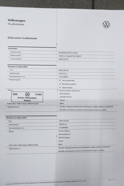 Volkswagen T-Roc vaihtoauto