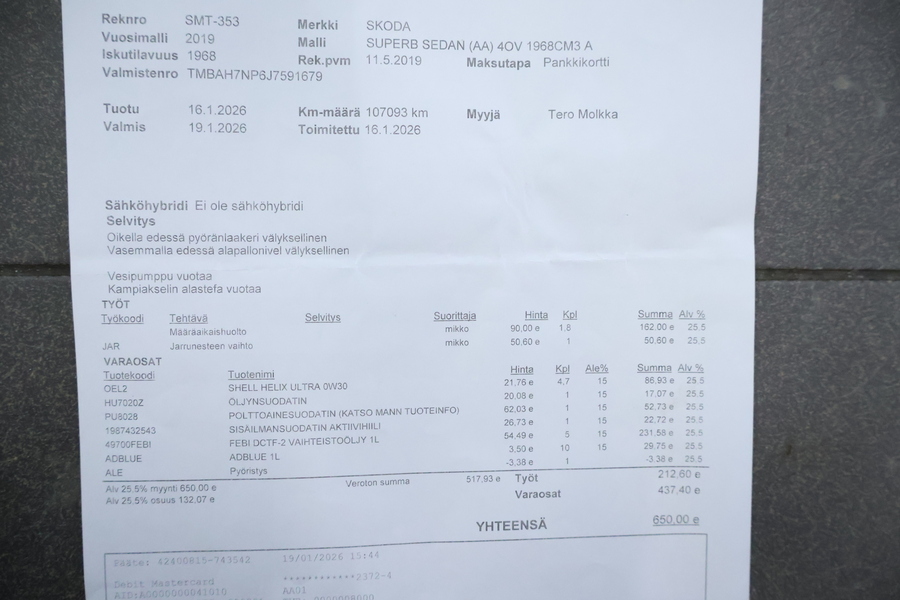 Skoda Superb vaihtoauto