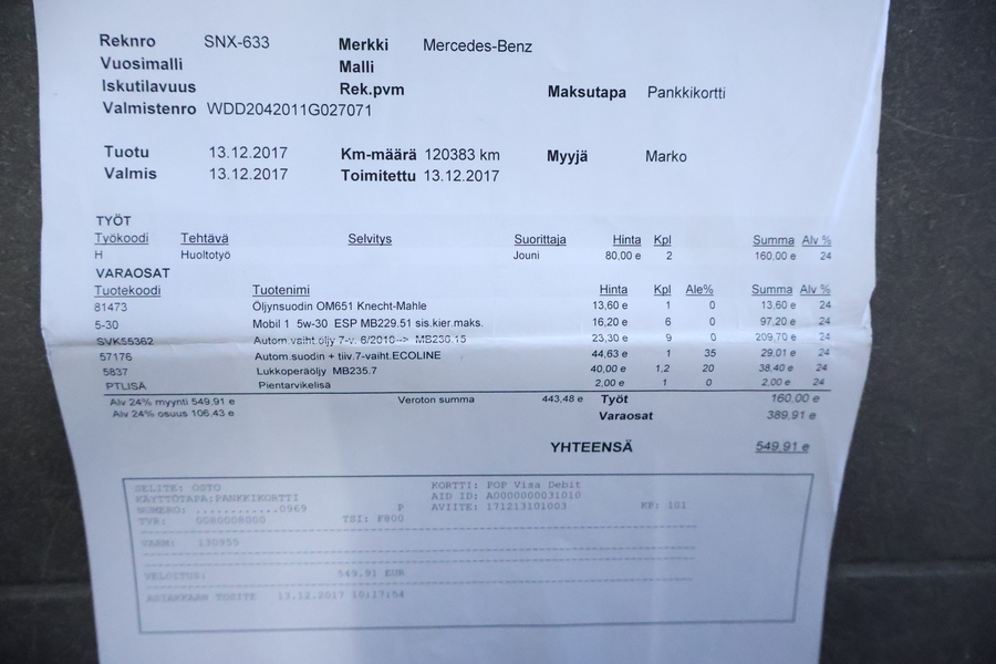 Mercedes-Benz C vaihtoauto