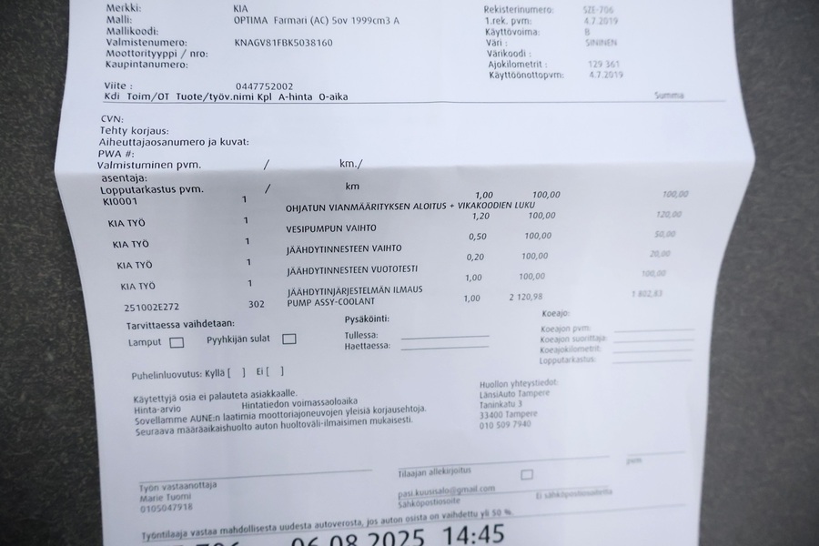 Kia Optima vaihtoauto