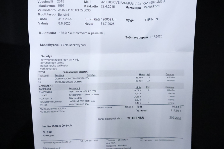 BMW 320 vaihtoauto