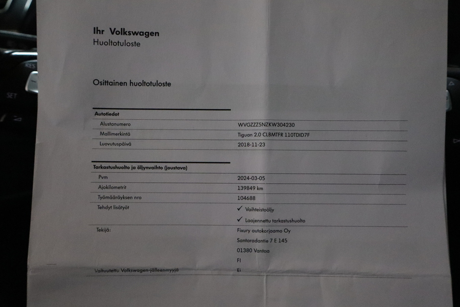 Volkswagen Tiguan vaihtoauto