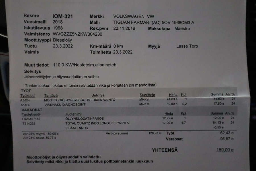 Volkswagen Tiguan vaihtoauto