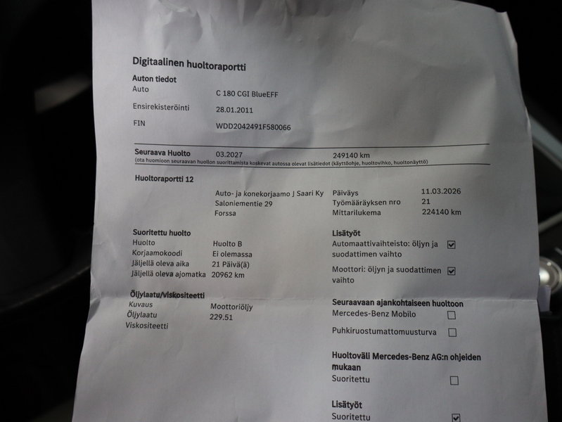 Mercedes-Benz C vaihtoauto
