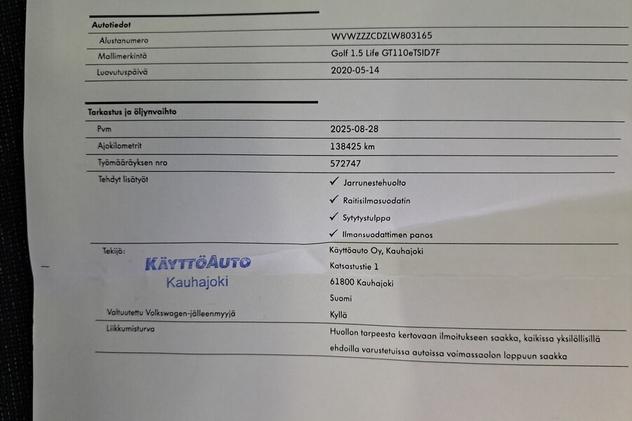 Volkswagen Golf vaihtoauto