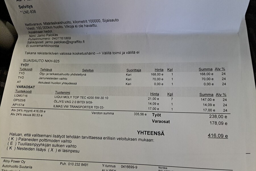 Volkswagen Transporter vaihtoauto