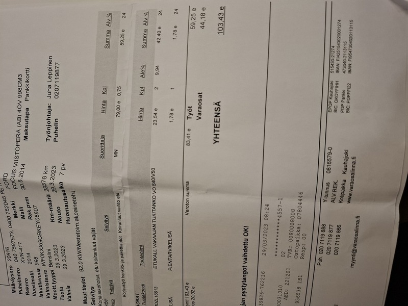 Ford Focus vaihtoauto