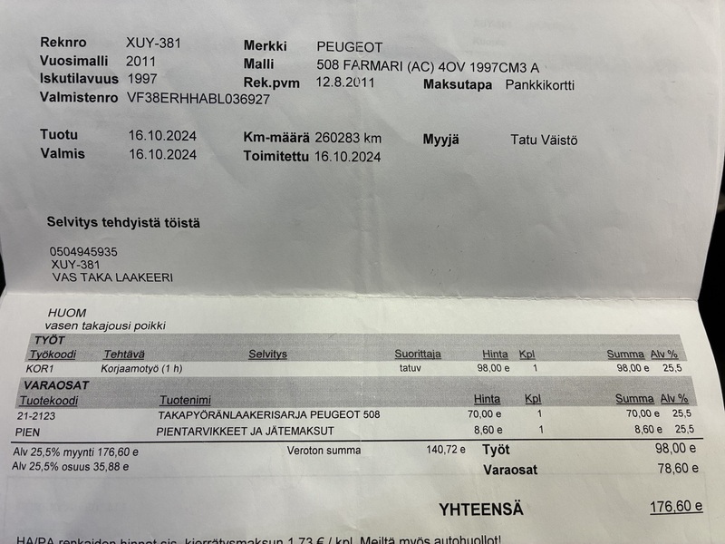 Peugeot 508 vaihtoauto