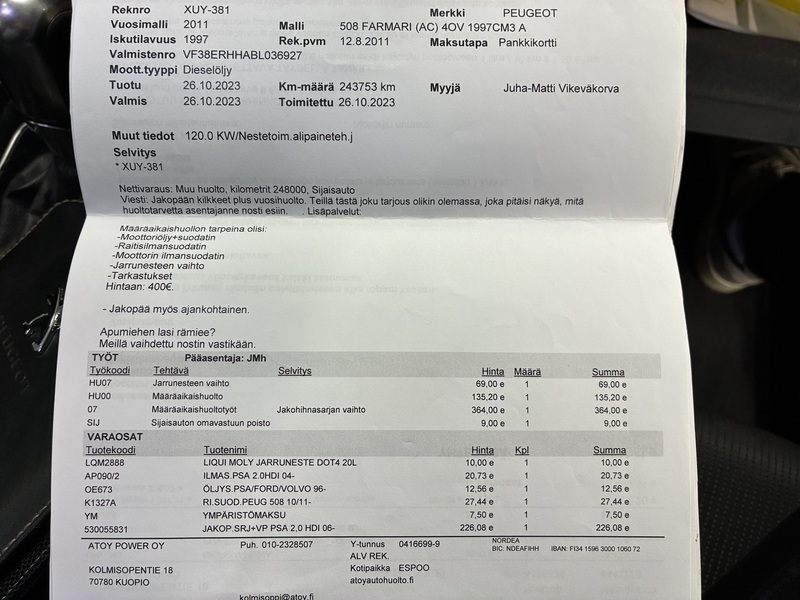 Peugeot 508 vaihtoauto