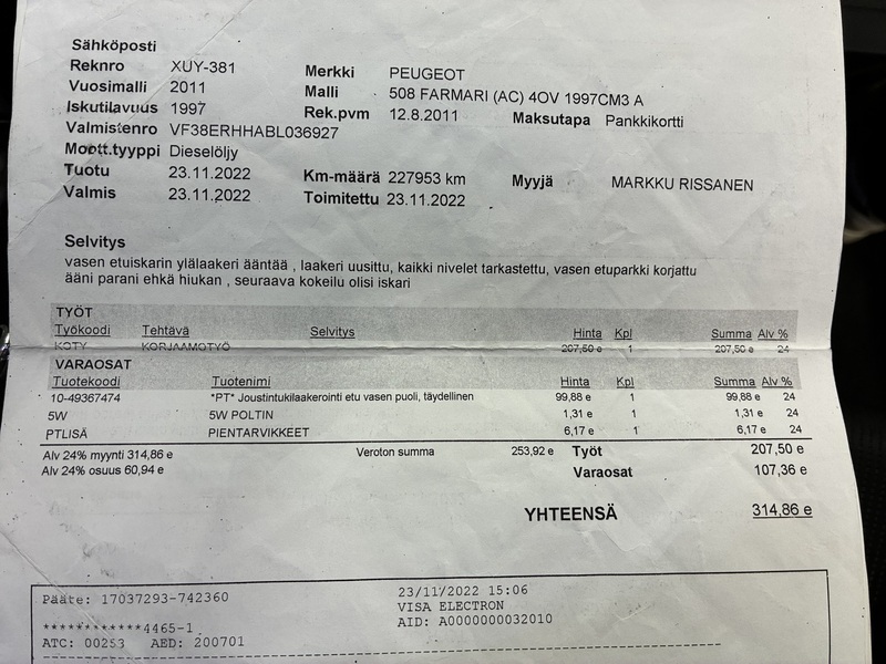 Peugeot 508 vaihtoauto