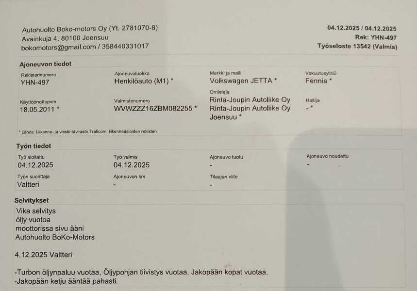 Volkswagen Jetta vaihtoauto