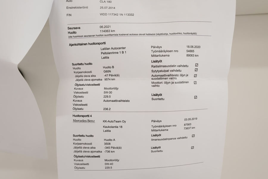 Mercedes-Benz CLA-sarja vaihtoauto