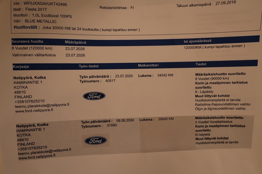 Ford Fiesta vaihtoauto