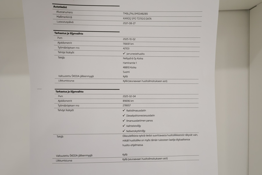 Skoda Karoq vaihtoauto