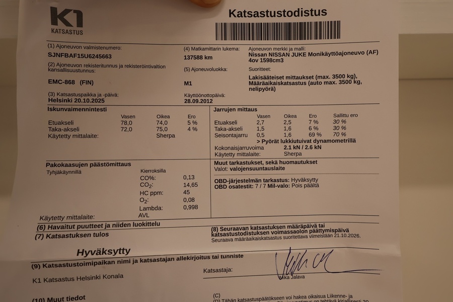 Nissan Juke vaihtoauto