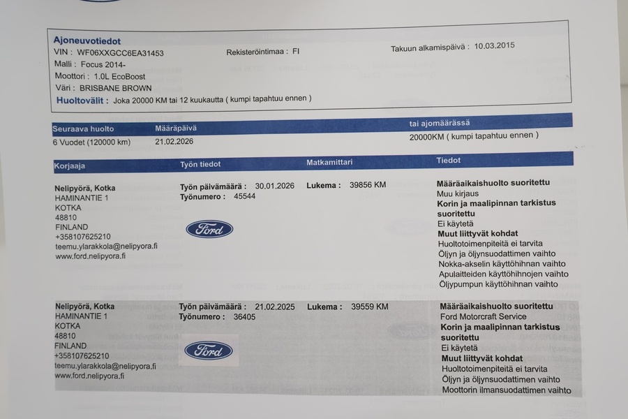 Ford Focus vaihtoauto