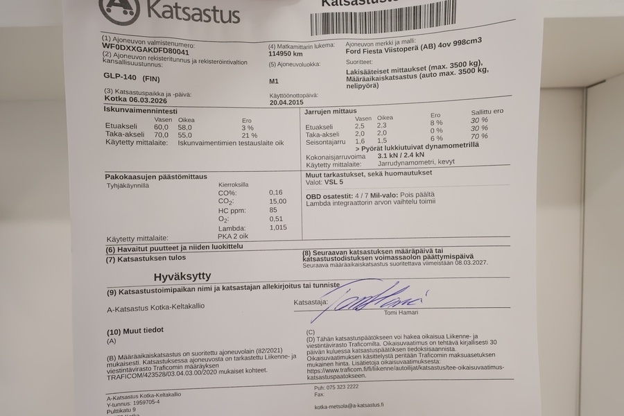 Ford Fiesta vaihtoauto