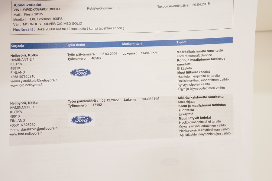 Ford Fiesta vaihtoauto