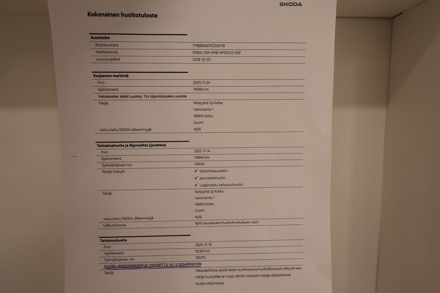 Skoda Fabia vaihtoauto