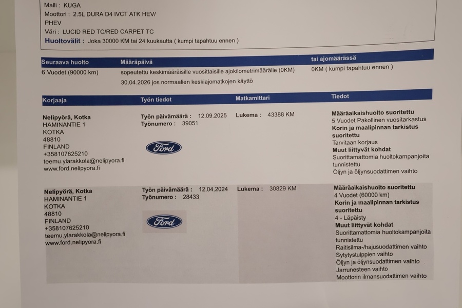 Ford Kuga vaihtoauto