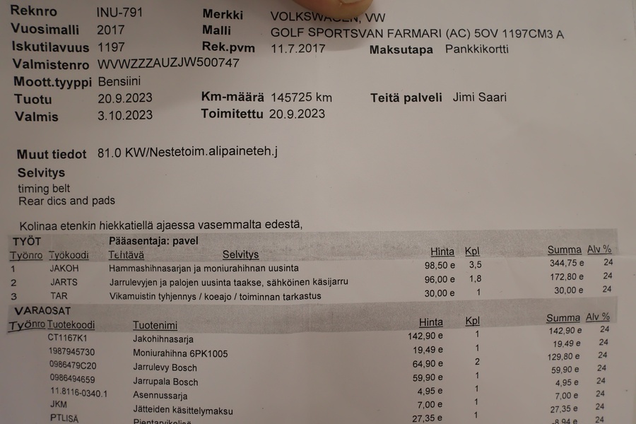 Volkswagen Golf Sportsvan vaihtoauto