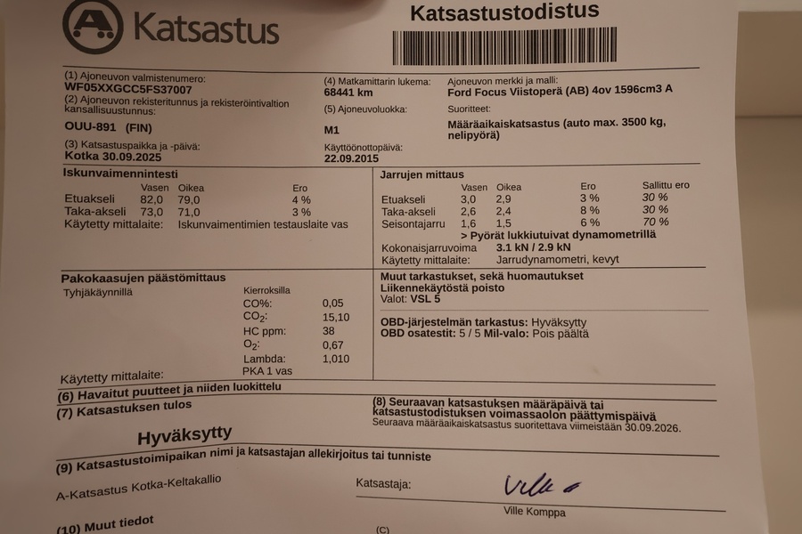 Ford Focus vaihtoauto