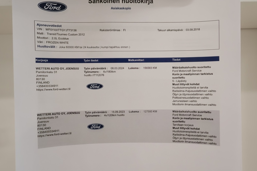 Ford Transit Custom vaihtoauto