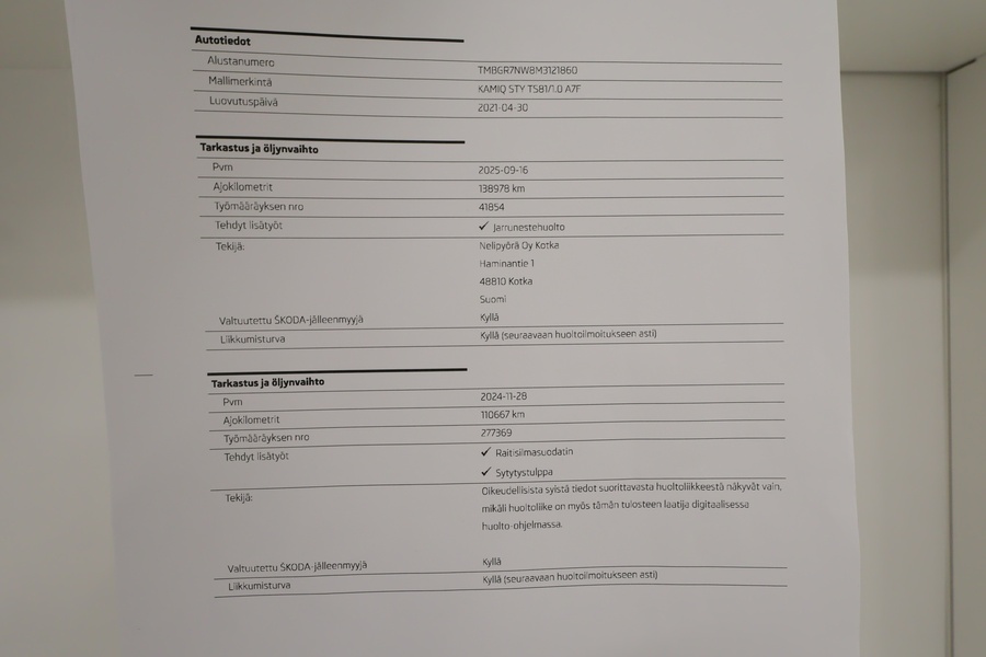 Skoda Kamiq vaihtoauto