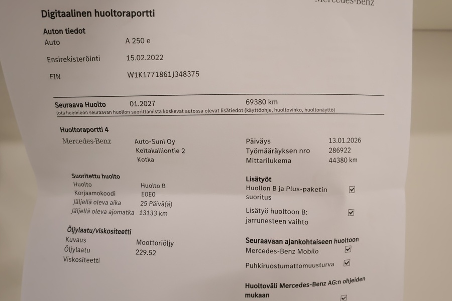 Mercedes-Benz A vaihtoauto