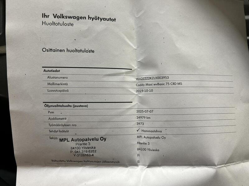 Volkswagen Caddy Maxi vaihtoauto