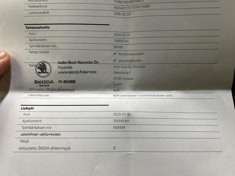 Skoda Kodiaq vaihtoauto