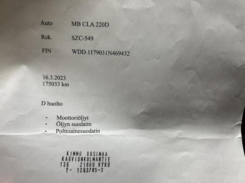 Mercedes-Benz CLA-sarja vaihtoauto