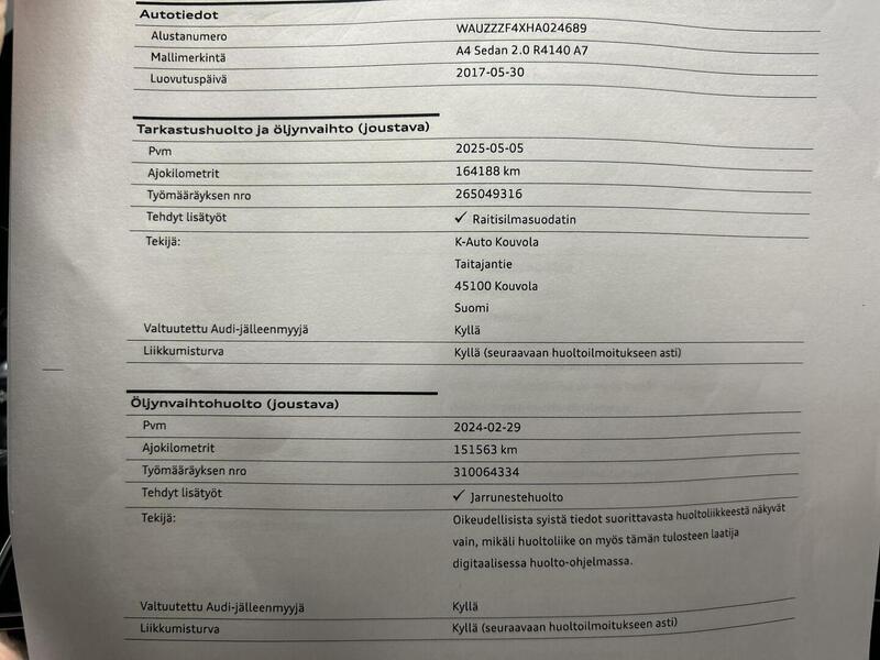 Audi A4 vaihtoauto
