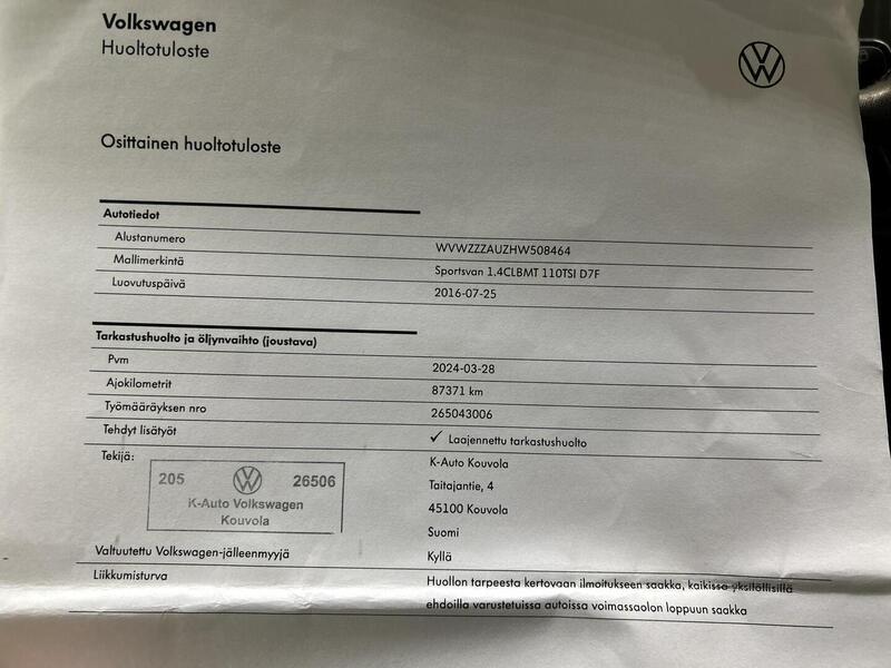 Volkswagen Golf Sportsvan vaihtoauto