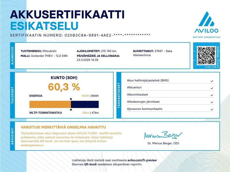 Mitsubishi Outlander PHEV vaihtoauto