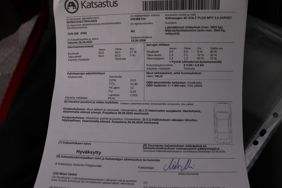 Volkswagen Golf Plus vaihtoauto