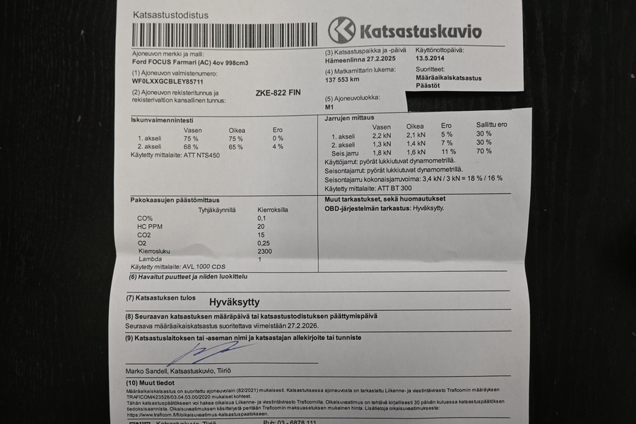 Ford Focus vaihtoauto