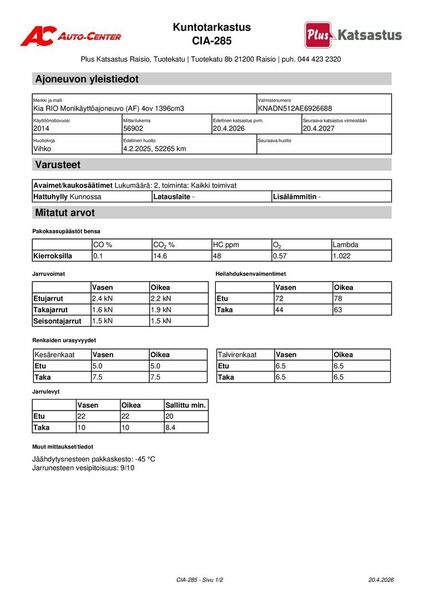 Kia Rio vaihtoauto