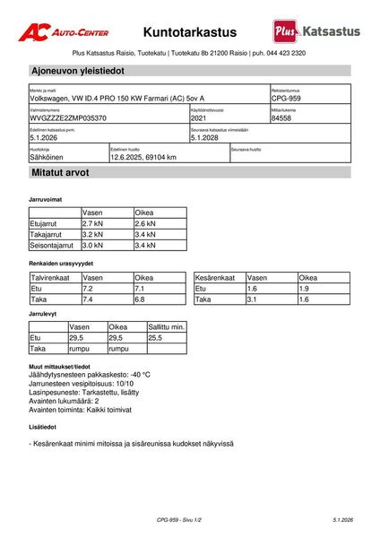 Volkswagen ID.4 vaihtoauto